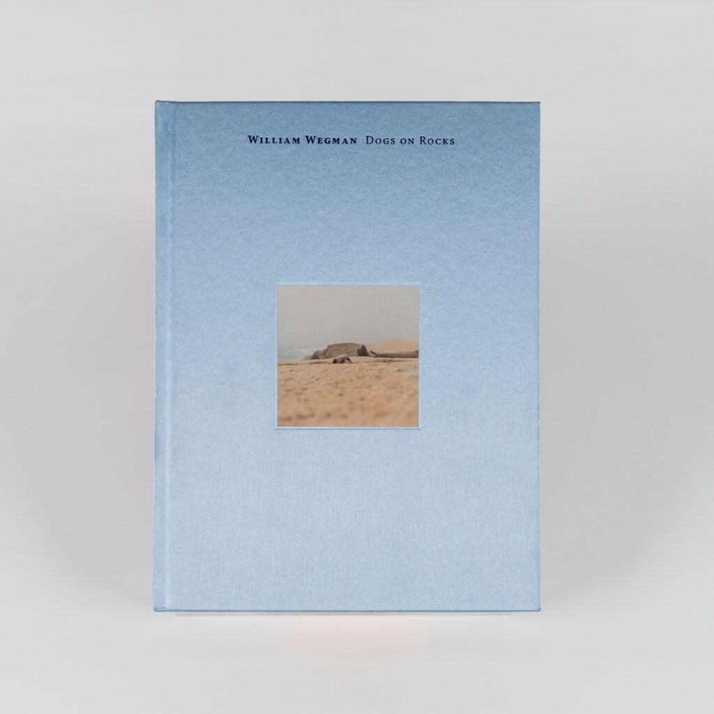 A sky-blue book, taller than it is wide, featuring a square photograph of a beach at its center. The text reads, 