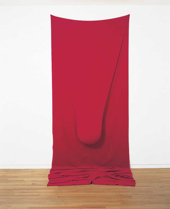 An exhibition view of Anish Kapoor's sculpture titled Body to Body