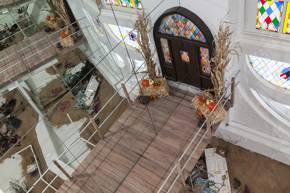Installation detail of Samara Golden: "Upstairs at Steve's"