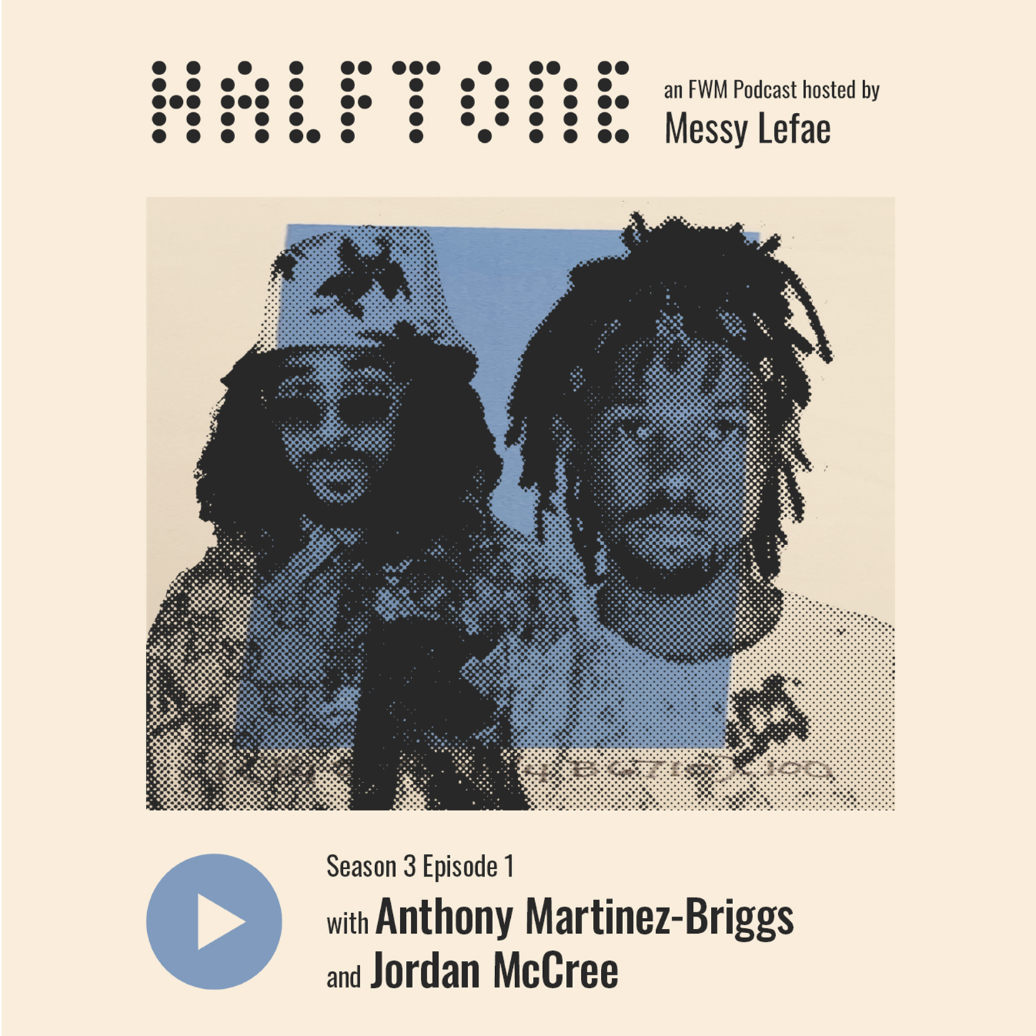 A poster featuring portraits of non-binary two musicians of color. The text reads 