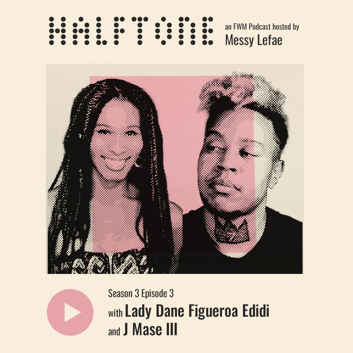 A poster featuring portraits of two Black trans writers. The text reads 
